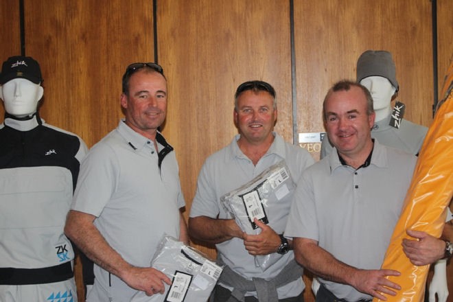 l-r Ian Barker, Mark Thomas, Jerry Hill, 3rd Overall ZHIK Laser SB3 UK Nationals 2011 - Laser SB3 Nationals Championships 2011 © Laser SB3
